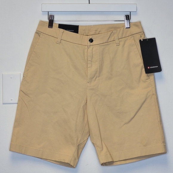 Lululemon Commission Classic-Fit Short 9" Oxford In Prosecco / White Size 30 - Picture 7 of 13